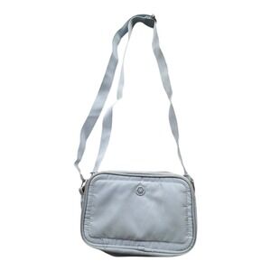 Gaiam Light Blue Nylon Crossbody‎ Bag Adjustable Strap Dual Zip